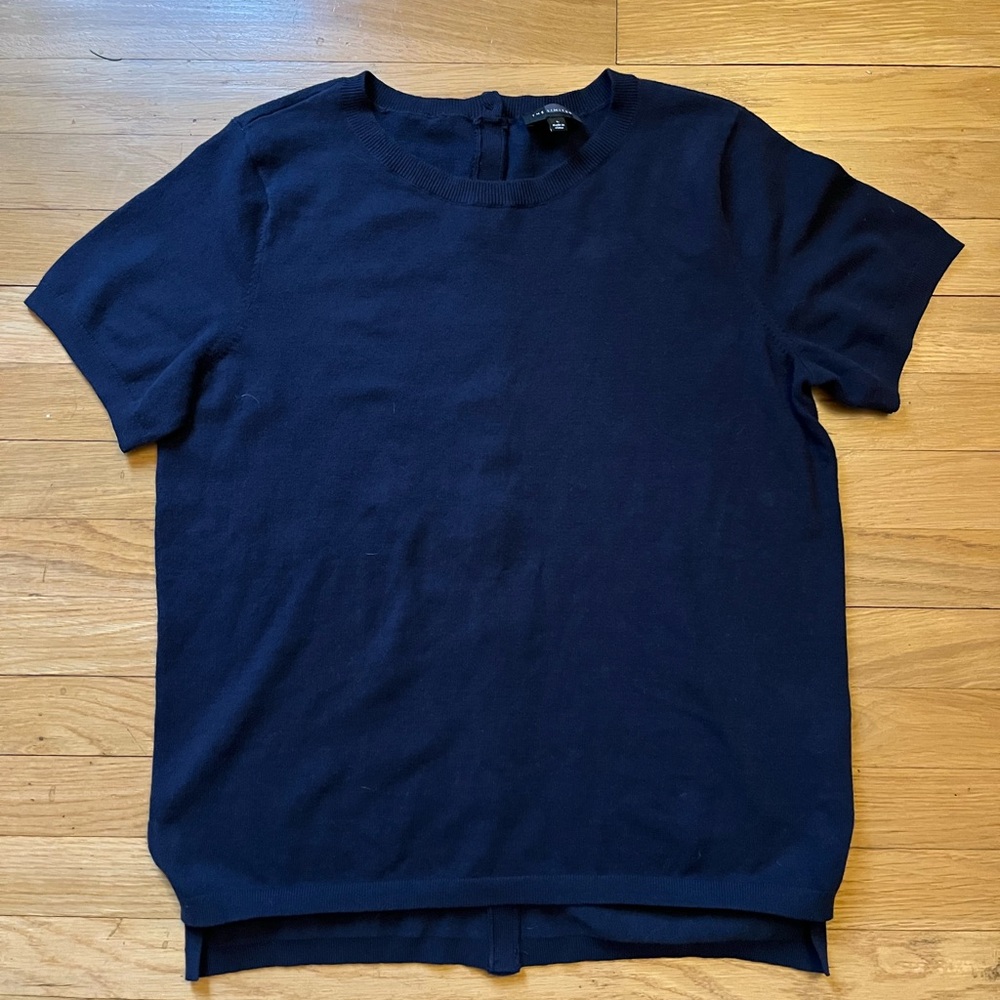 The Limited Short Sleeve Navy Blue Sweater - Women’s Size Large